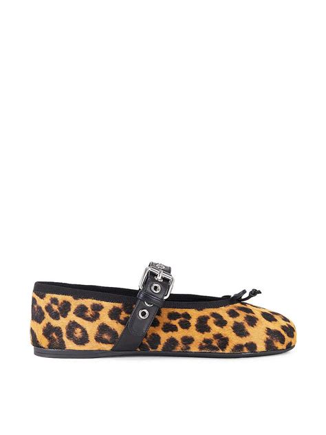 miu miu leopard ballet flats|ballet flats.